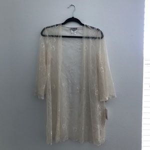 Linea Donatella Lace Ivory Robe